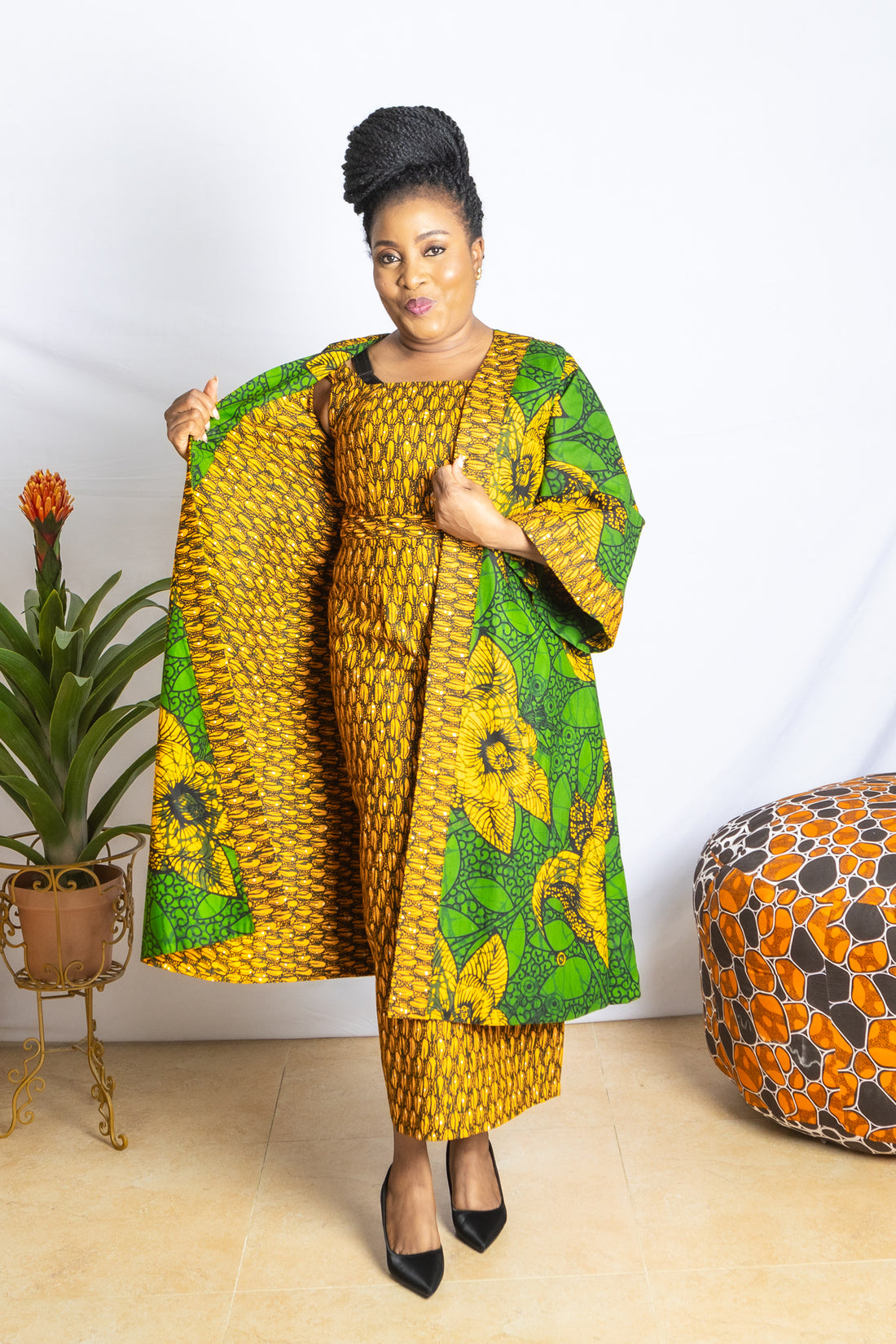 Ankara Dress & Midi Jacket Set - PSFSTORE™ - Prestigestylefashion