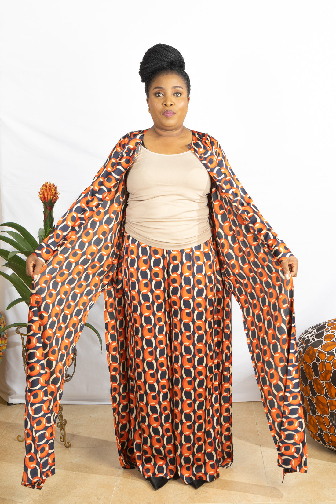 Kate Silk Kaftan Geometric - PSFSTORE™ - Prestigestylefashion