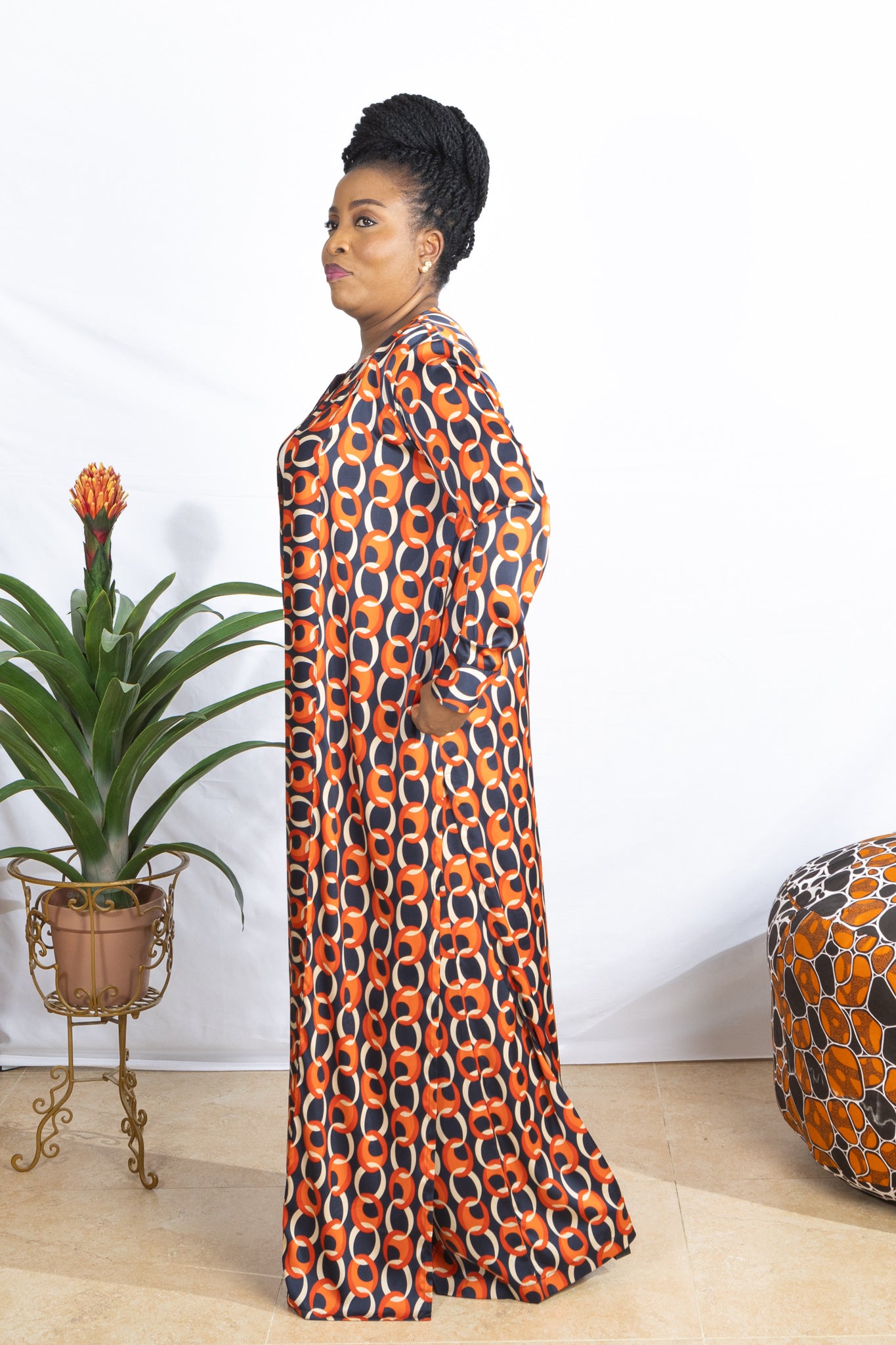 Kate Silk Kaftan Geometric - PSFSTORE™ - Prestigestylefashion