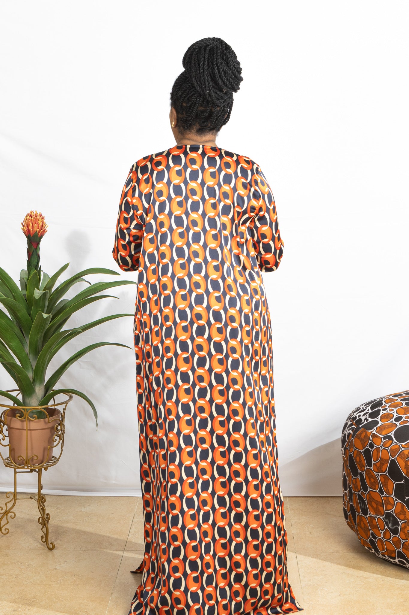 Kate Silk Kaftan Geometric - PSFSTORE™ - Prestigestylefashion