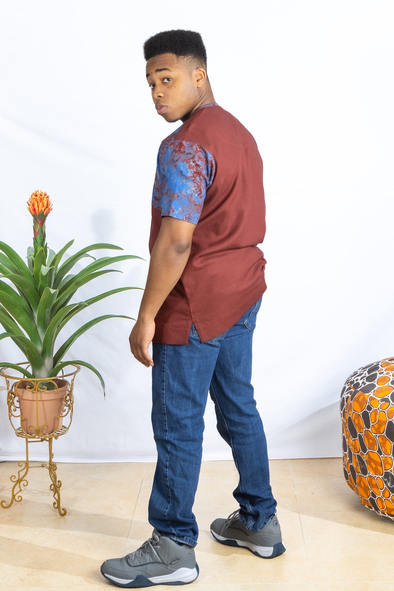 African Adire Mens Shirt - PSFSTORE™