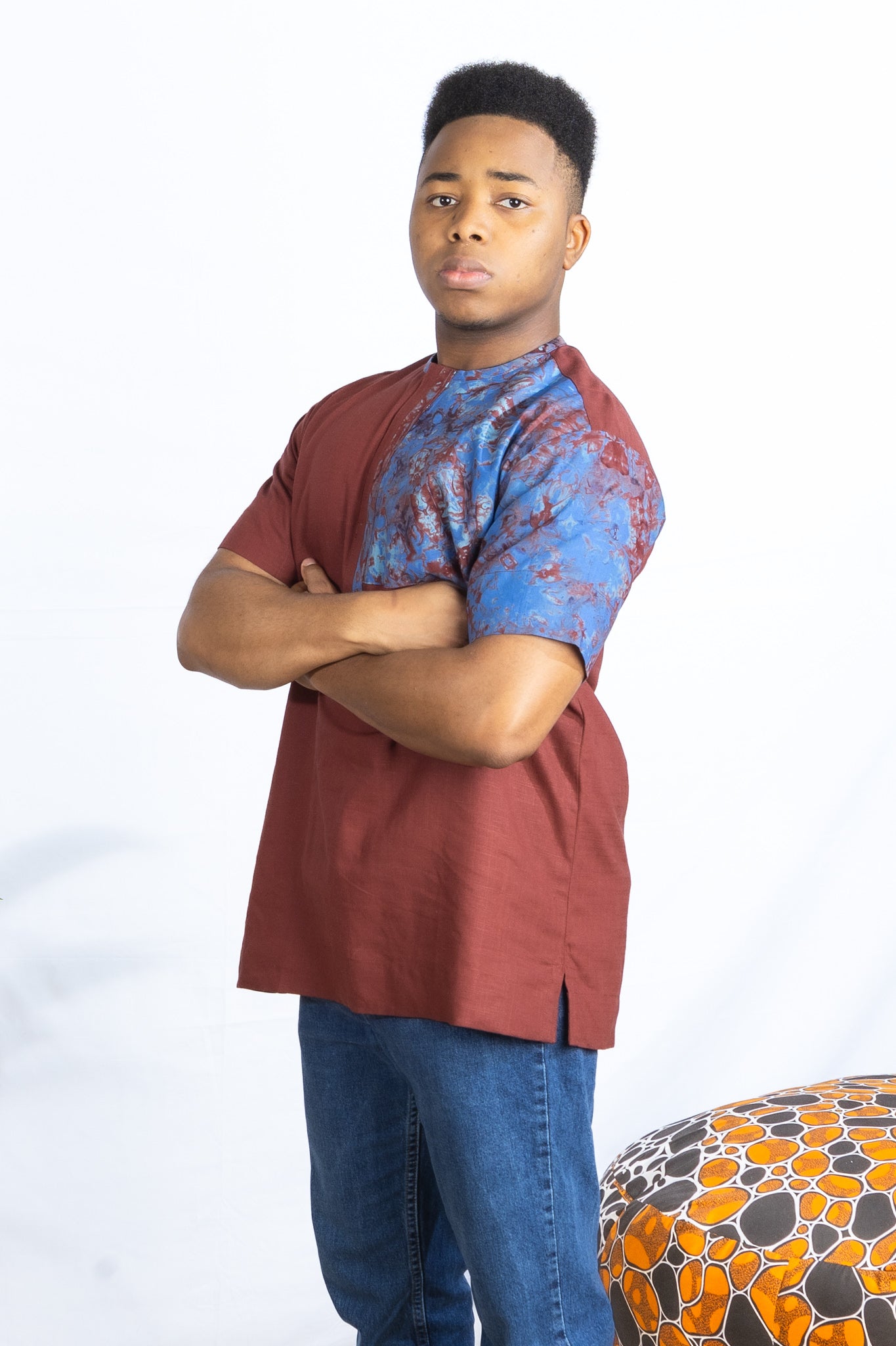 African Adire Mens Shirt - PSFSTORE™