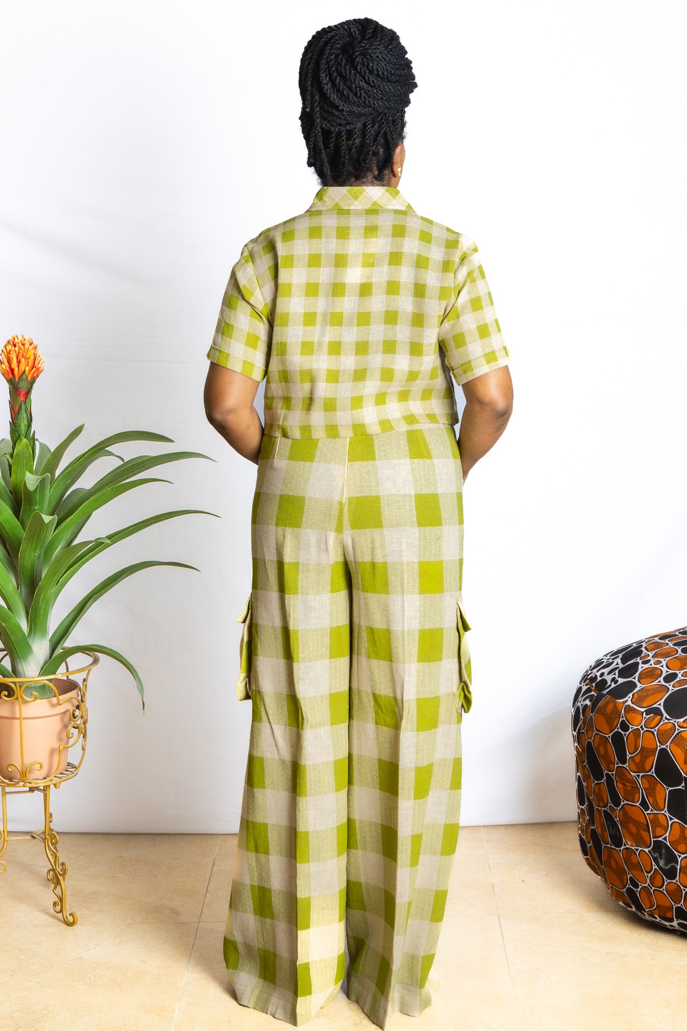 Bimbo - Women's African Crop linen Full set PSFSTORE™