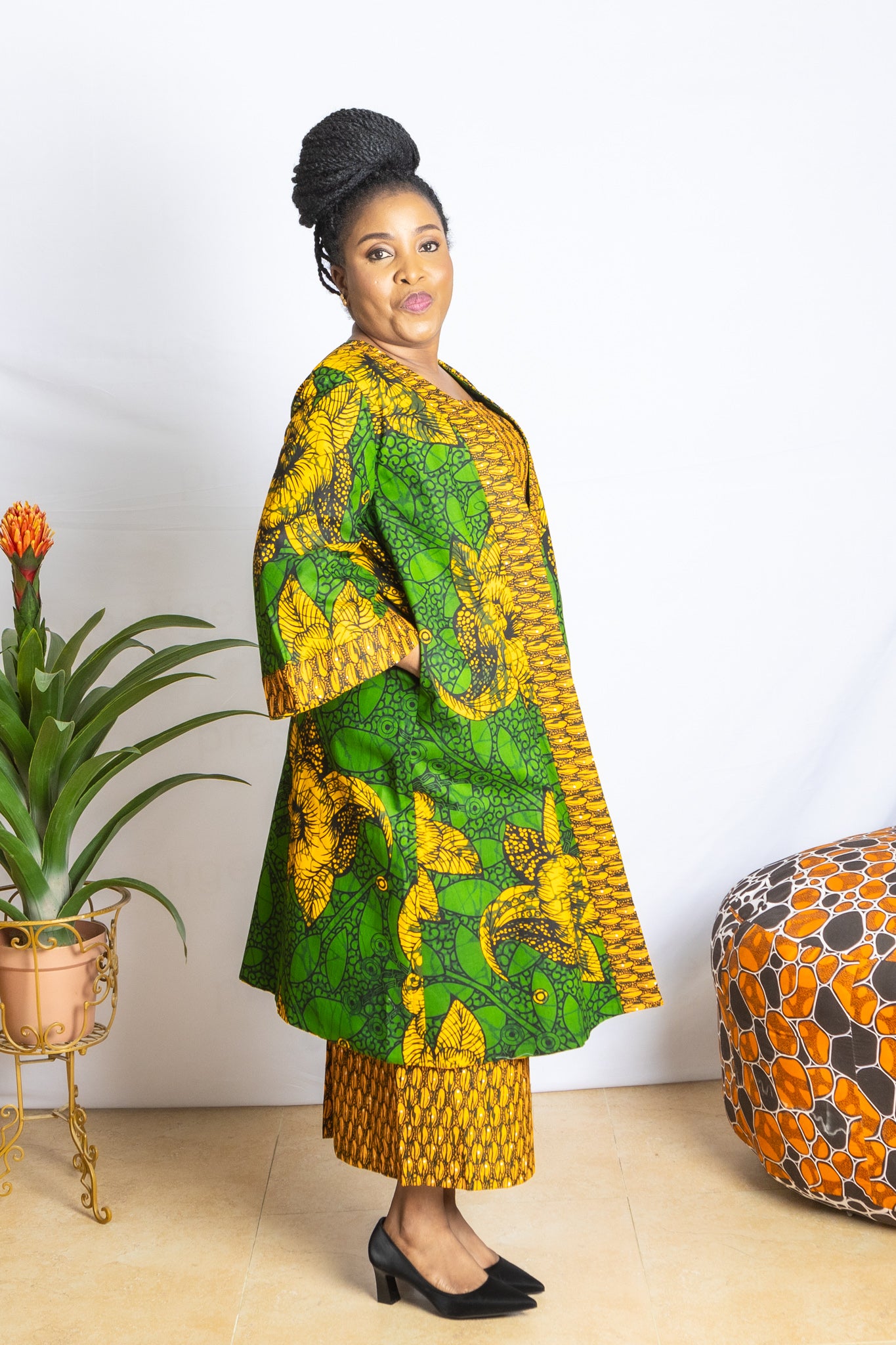 Ankara Dress & Midi Jacket Set - PSFSTORE™