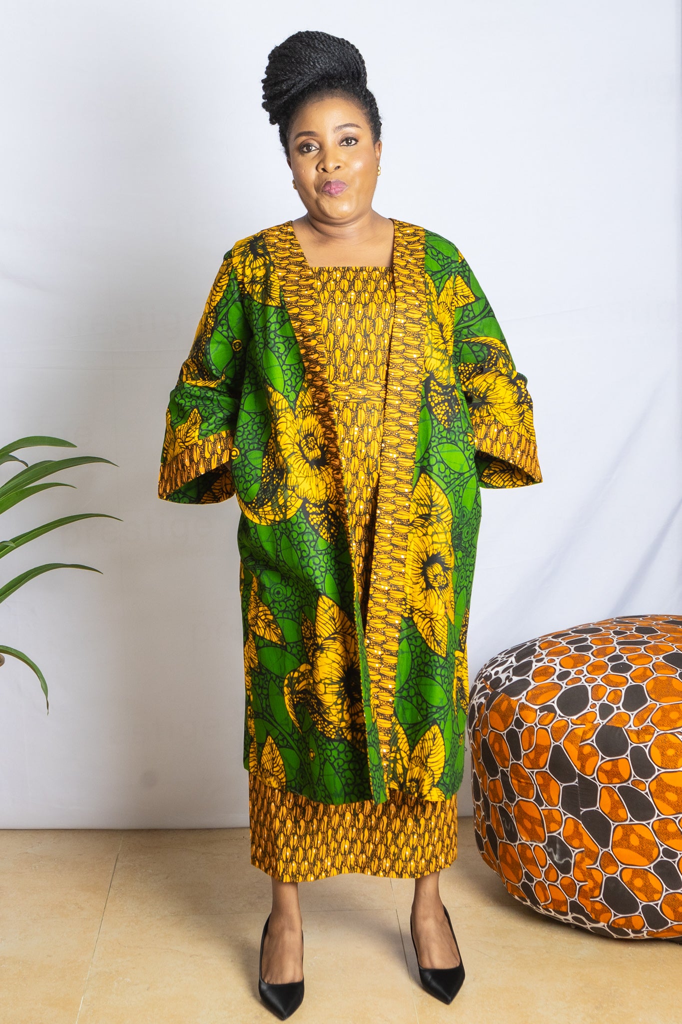 Ankara Dress & Midi Jacket Set - PSFSTORE™