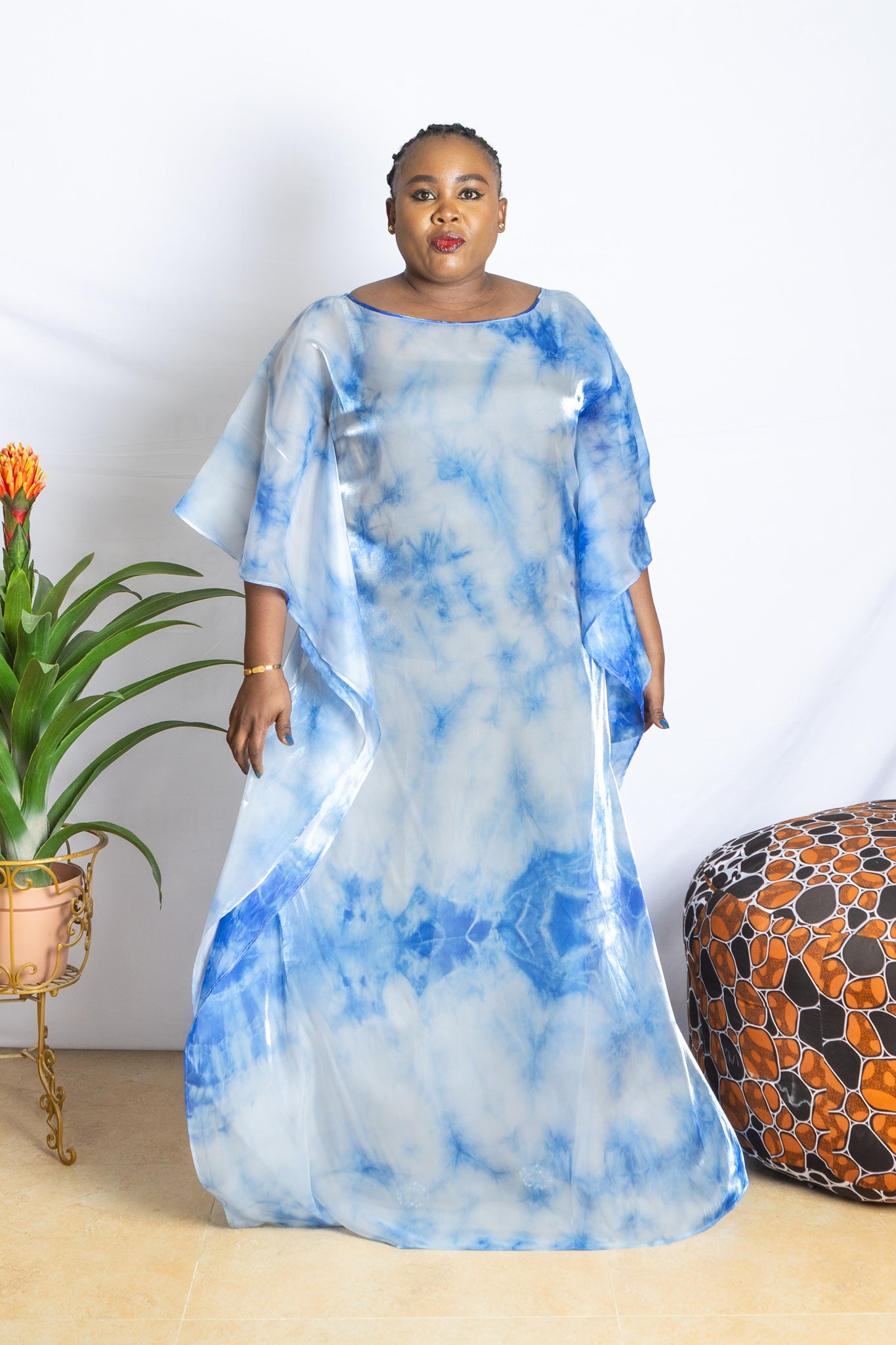 Abi - Organza Blue Kaftan - PSFSTORE™