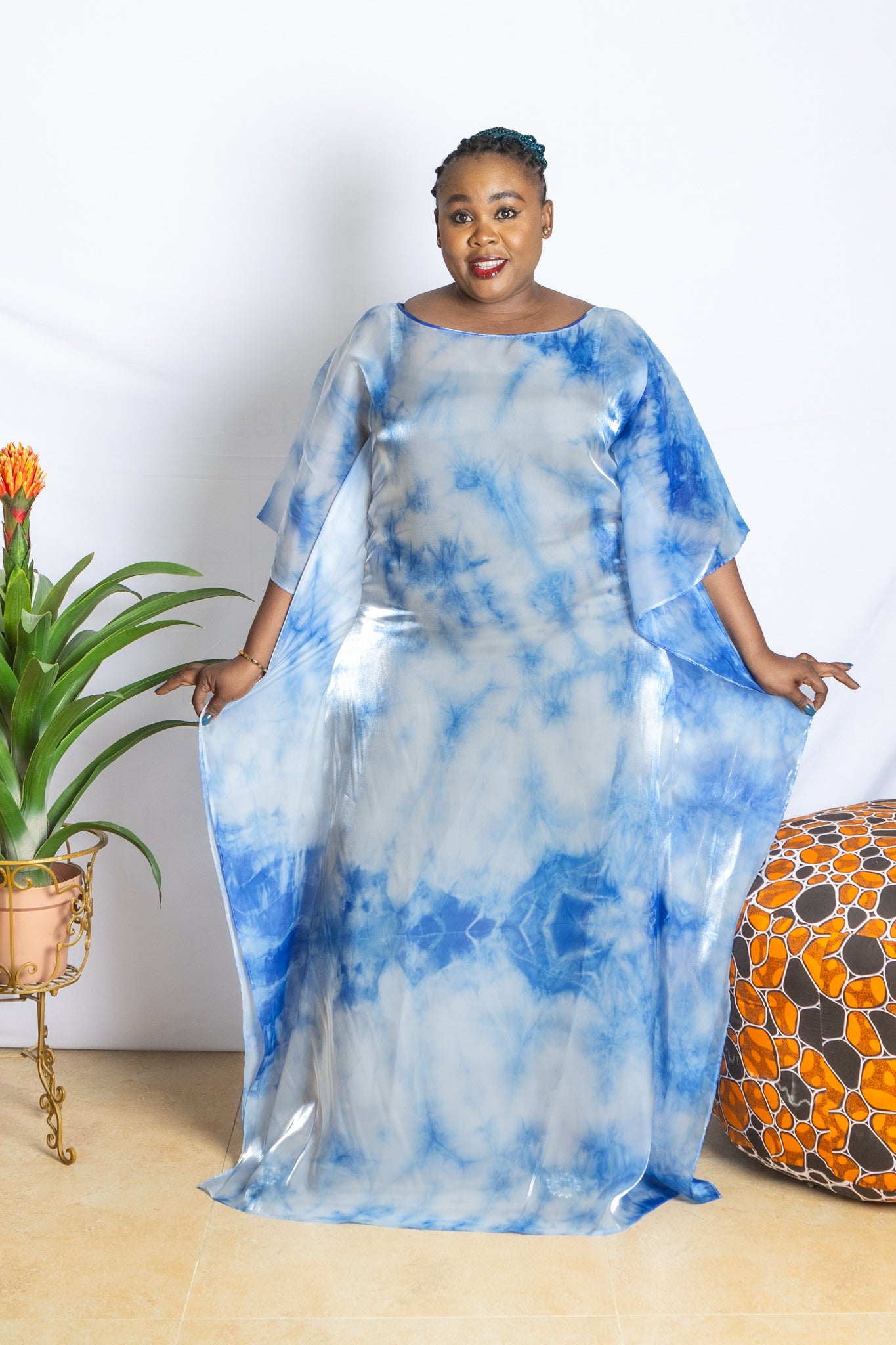 Abi - Organza Blue Kaftan - PSFSTORE™