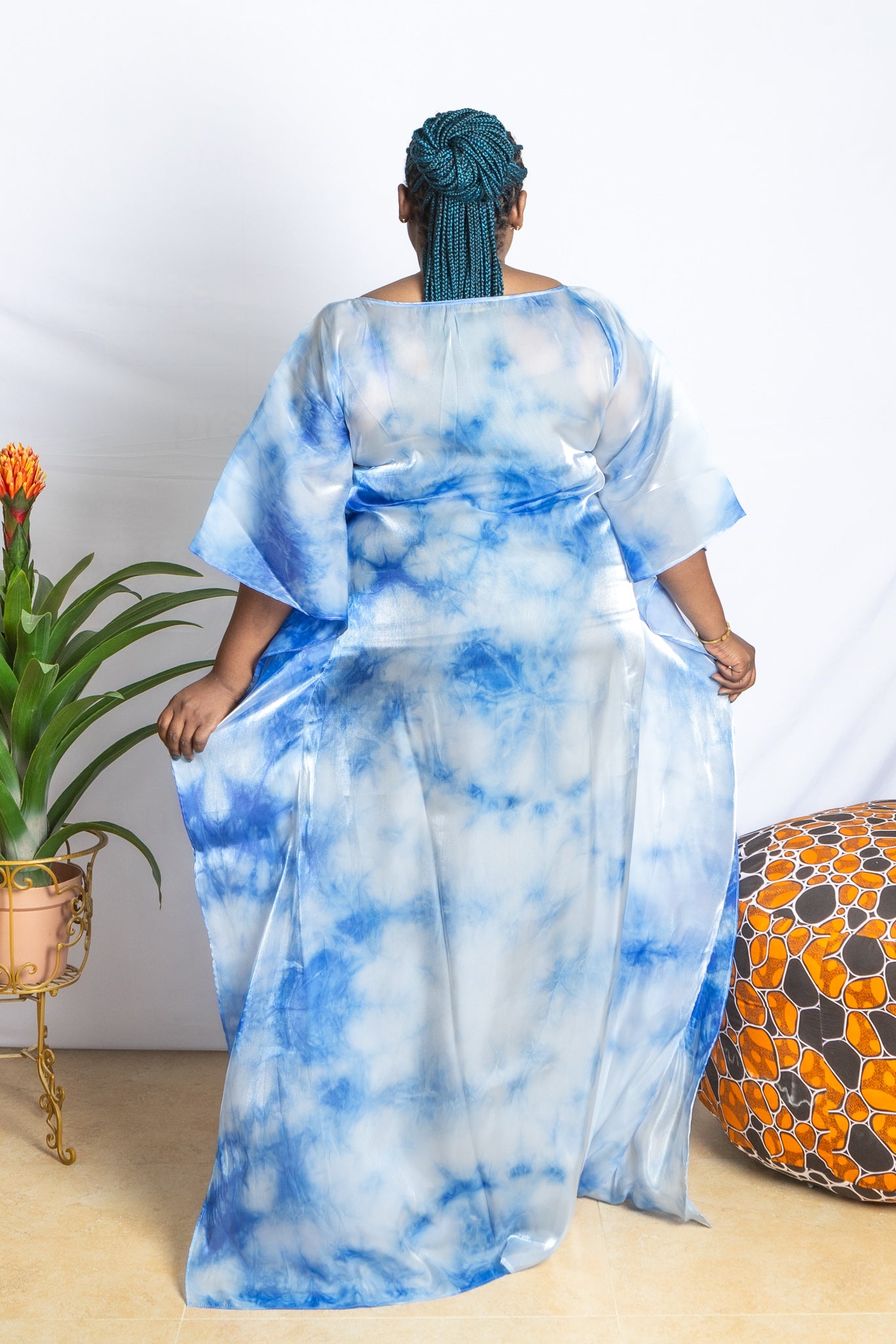 Abi - Organza Blue Kaftan - PSFSTORE™