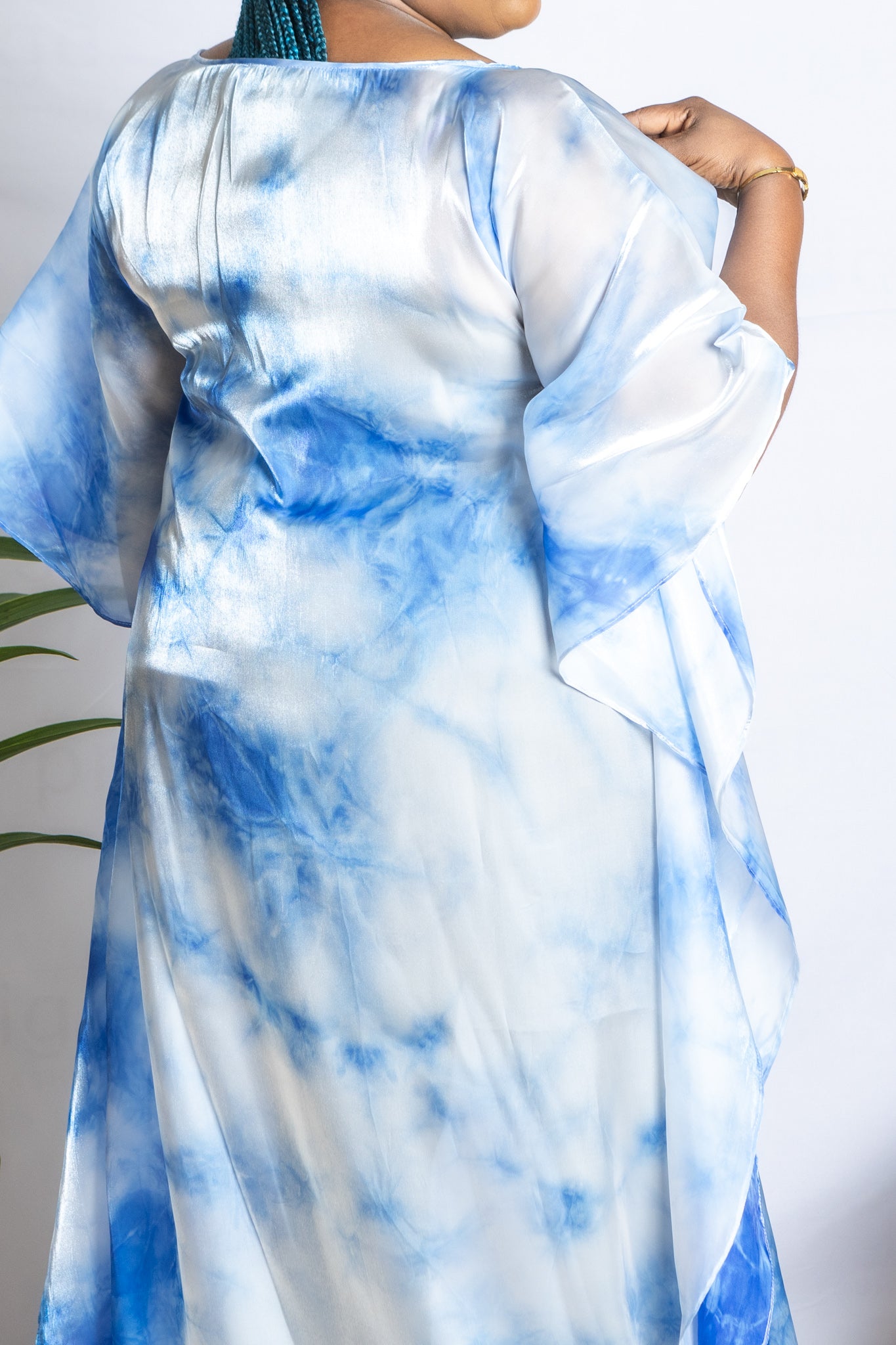 Abi - Organza Blue Kaftan - PSFSTORE™