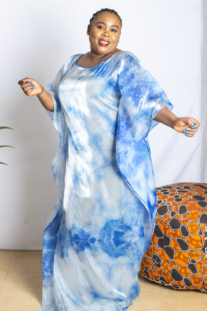 Abi - Organza Blue Kaftan - PSFSTORE™