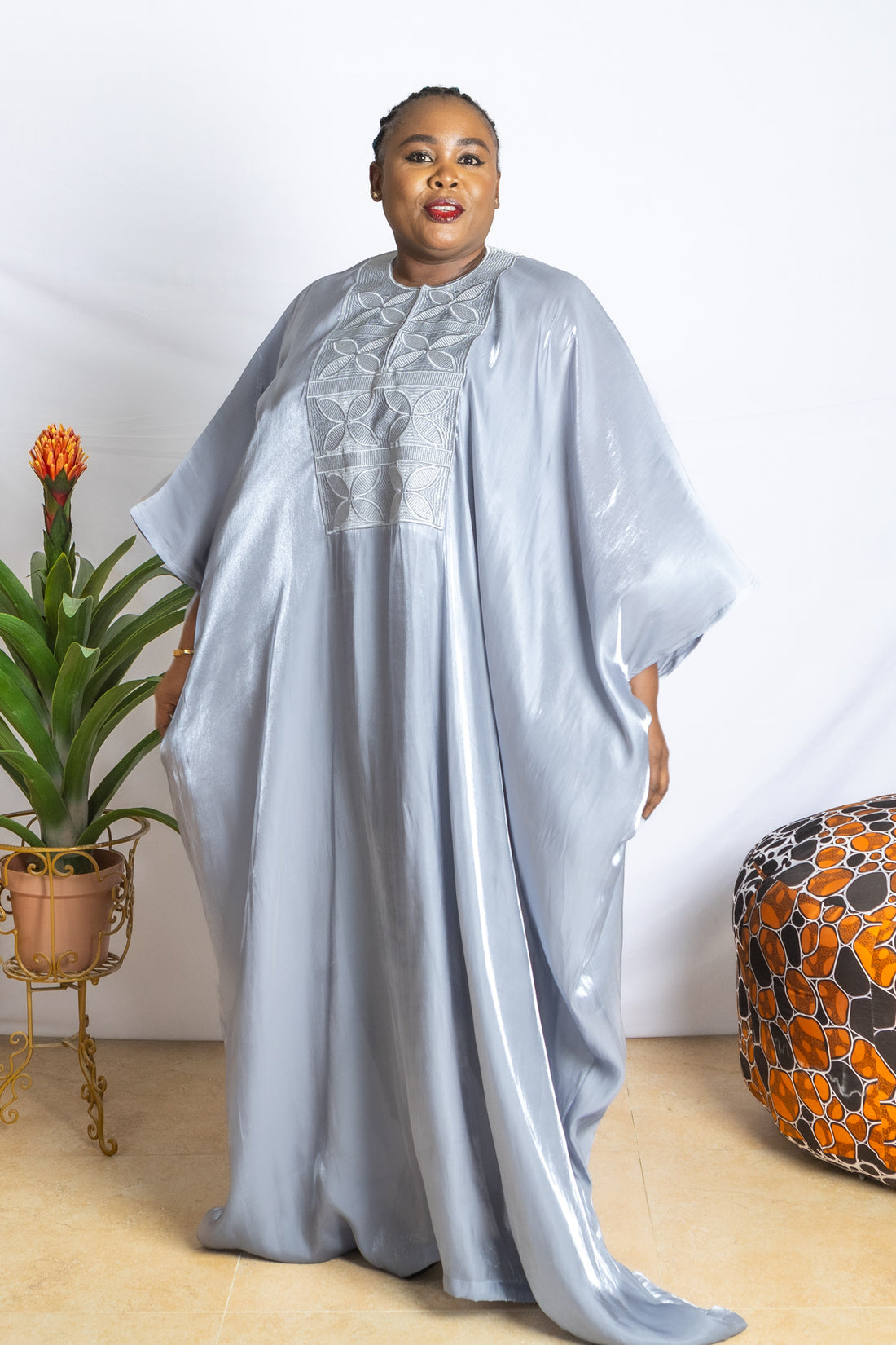 HAWA™ Organza Silver Kaftan - PSFSTORE™ - Prestigestylefashion