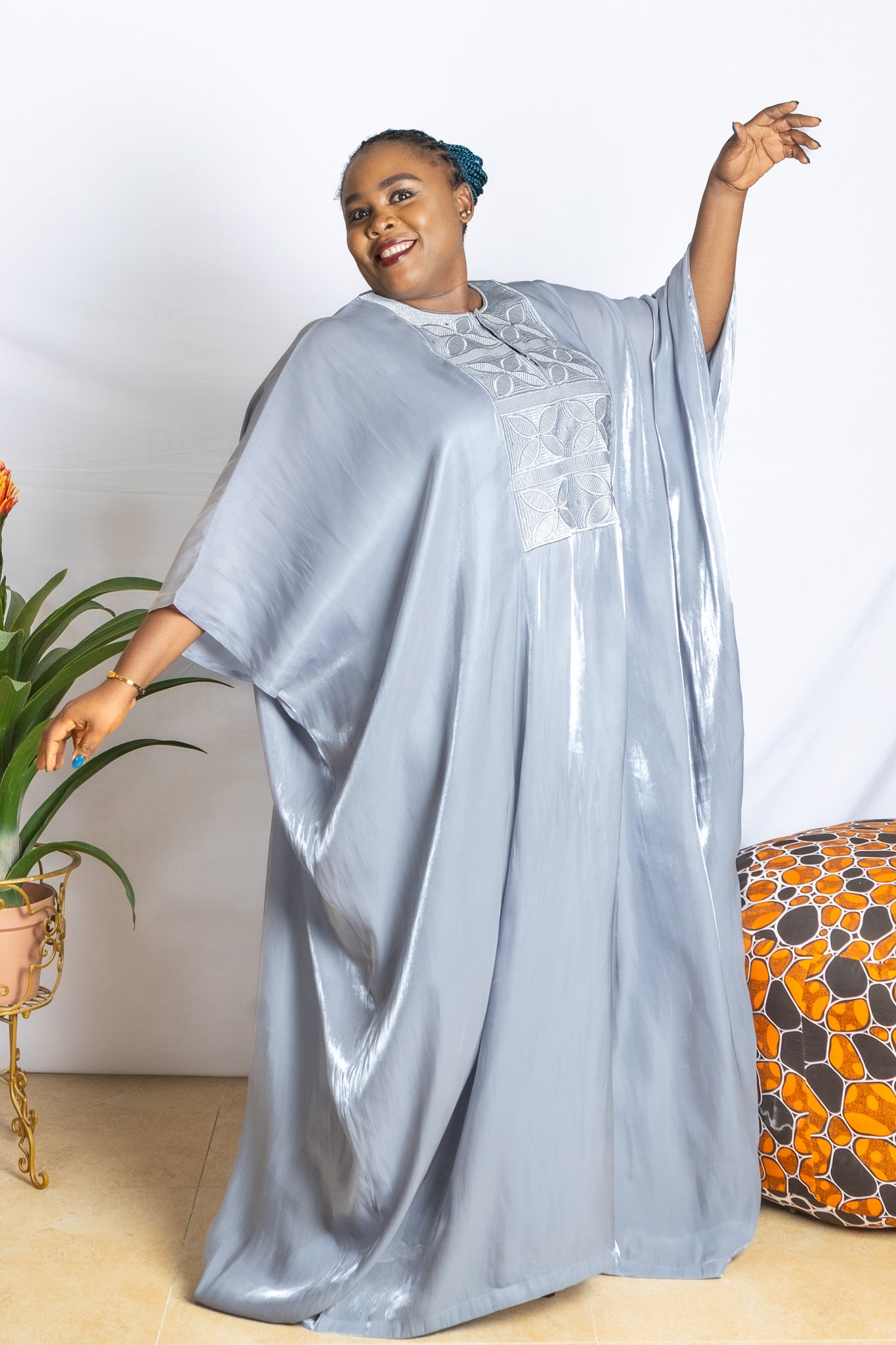 Abi - Organza Blue Kaftan - PSFSTORE™