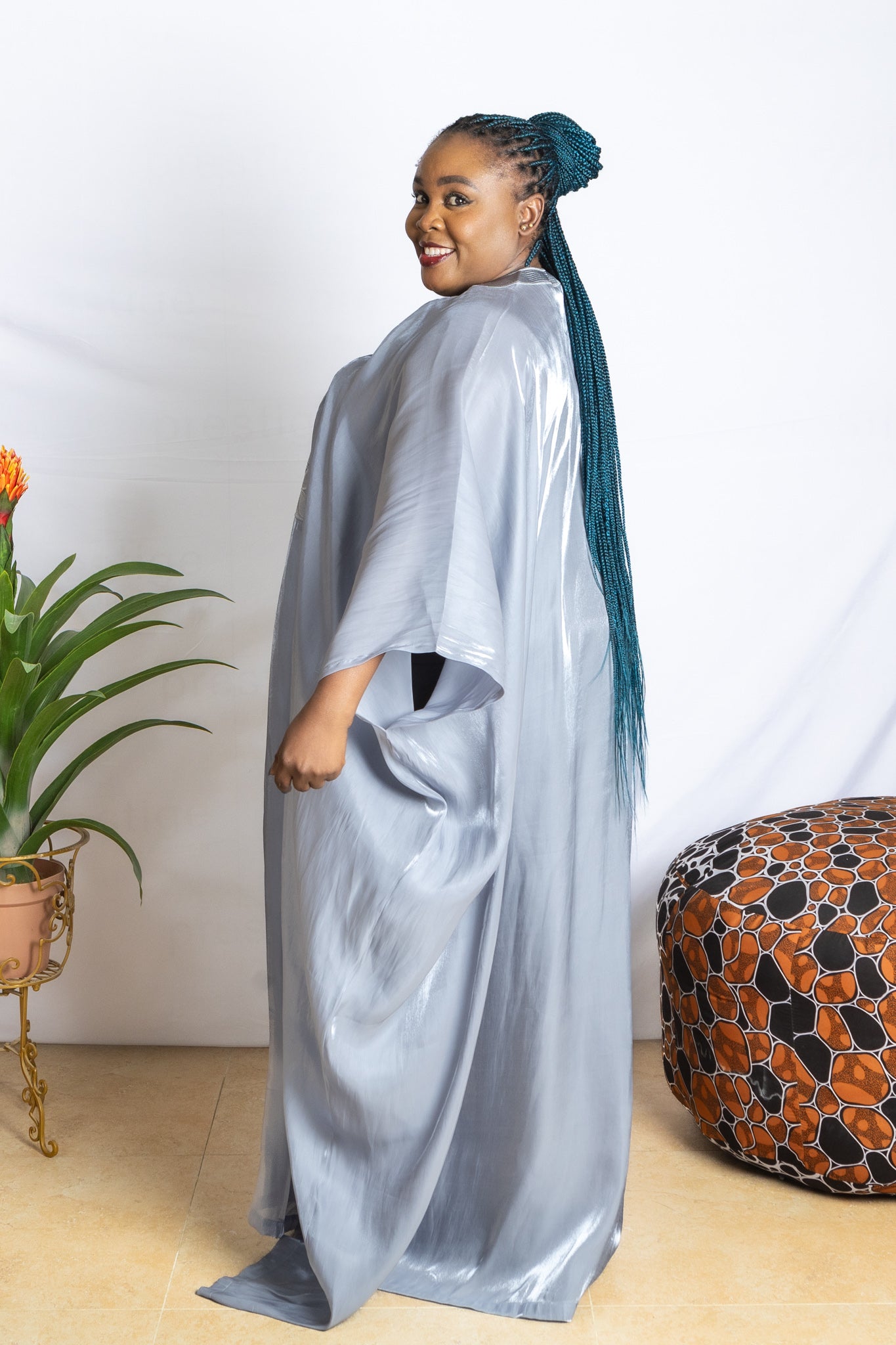 Abi - Organza Blue Kaftan - PSFSTORE™