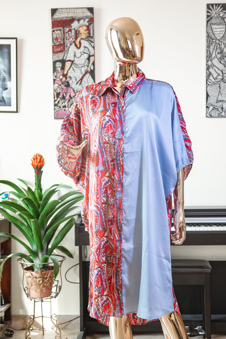 Alipa™ Shirt Dress | Kaftan & Silk