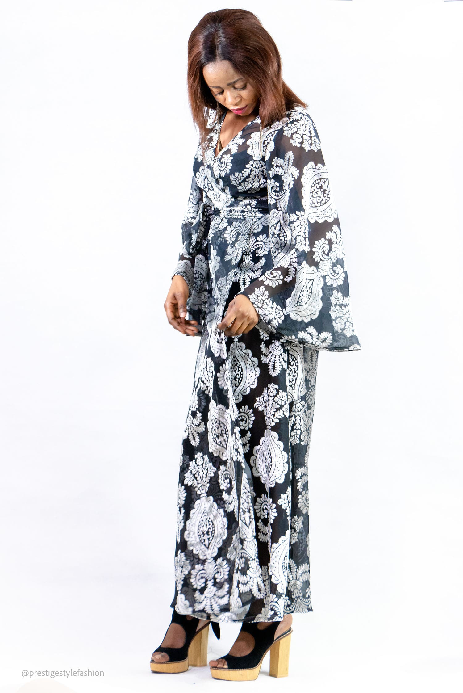 Amabelle™ Chiffon Wrap Maxi Dress