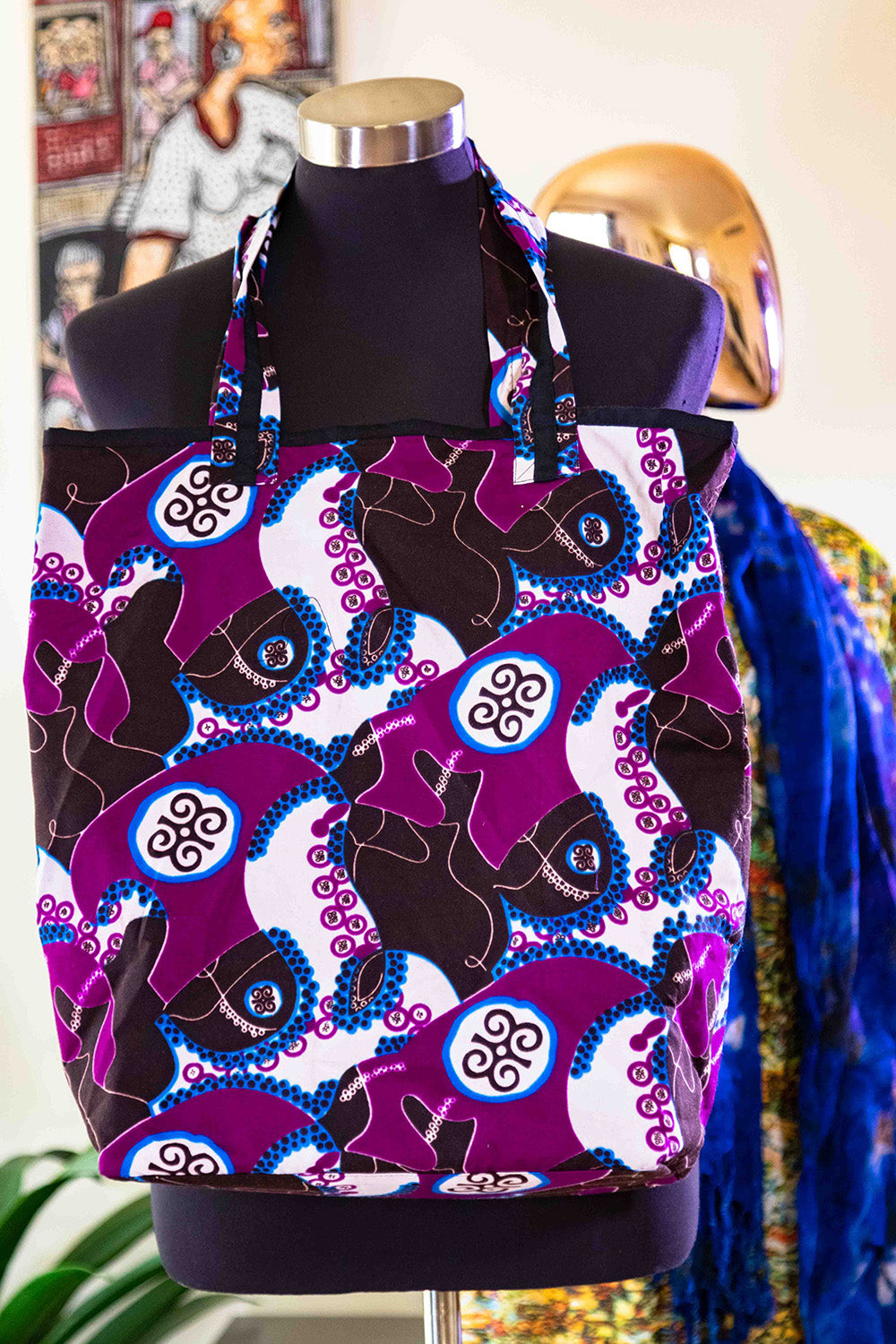 Prestige™ Ankara African Print Shopping Tote Bag