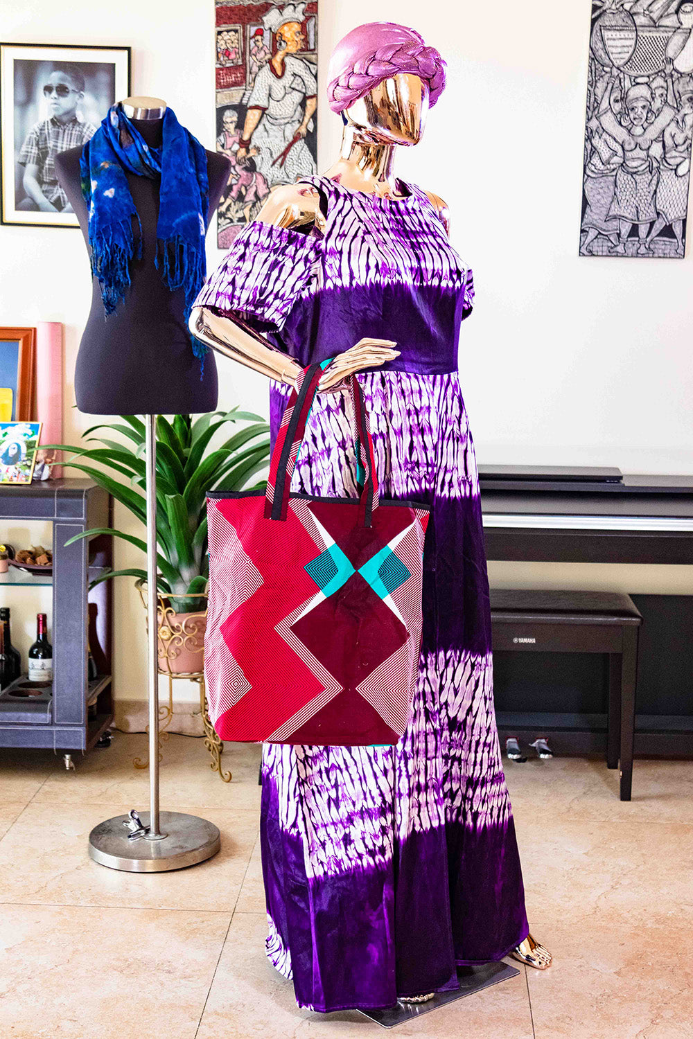 Prestige™ Ankara African Print Shopping Tote Bag