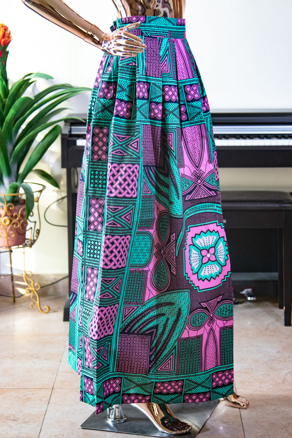 Long african print maxi skirts sales