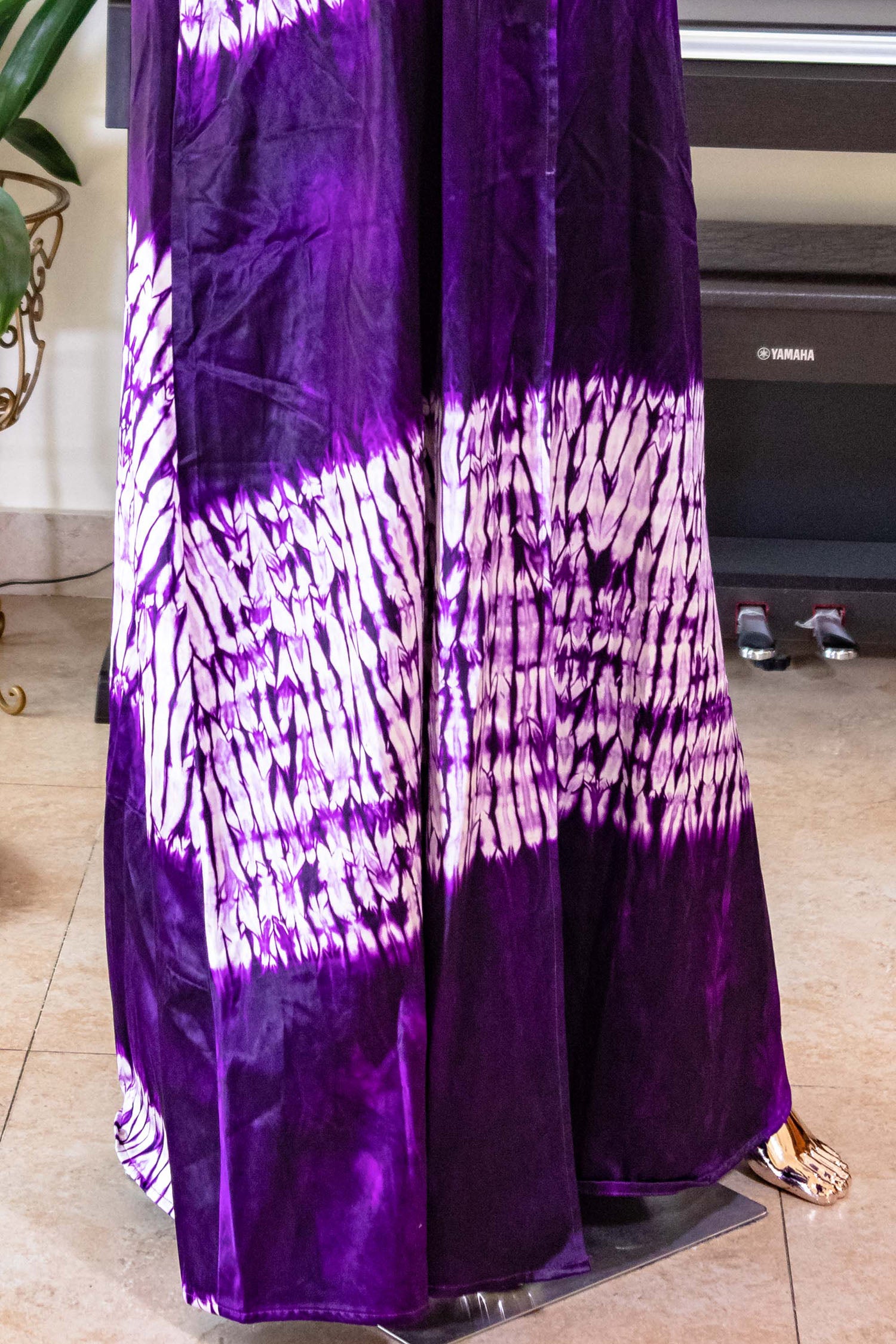 Angelicana™  Satin Sleeveless Long Maxi Dress | Purple