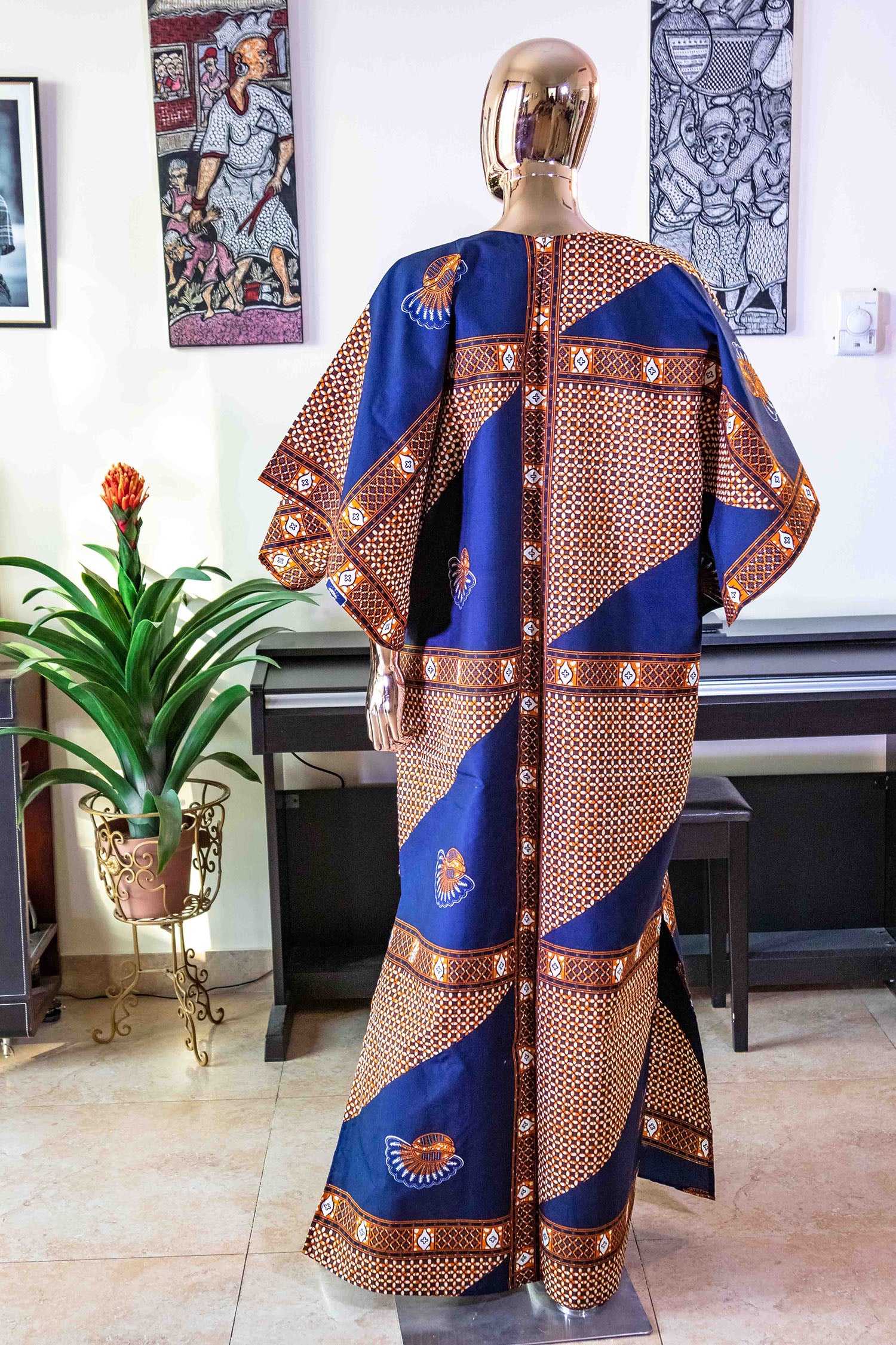 Jaykia™ African Print Kimono Maxi Dress