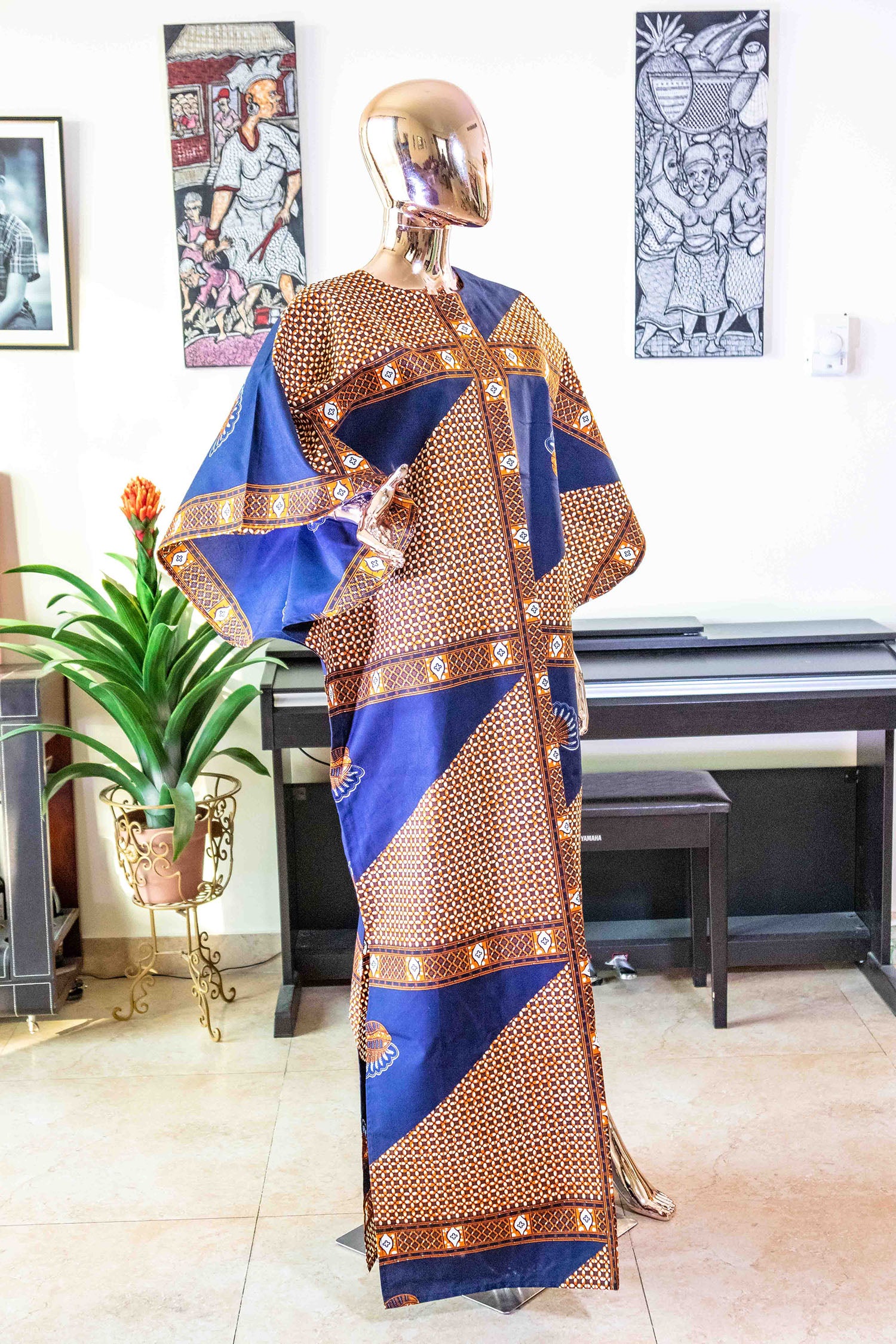 Jaykia™ African Print Kimono Maxi Dress